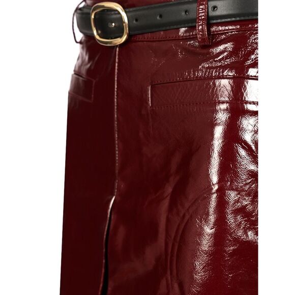 Self-Portrait Women Mini Skirt In Patent Leather Skirts